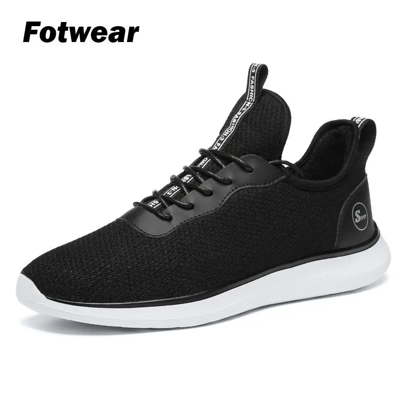 Fotwear Men's sneakers Men's casual Mesh shoes Plus size sneakers Red Black White Super lightweight Updated cushioning Tennies
