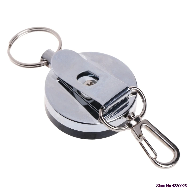 Рыболовный Zinger Втягивающее кольцо для ключей, держатель, выдвижной стальной кабель, аксессуар