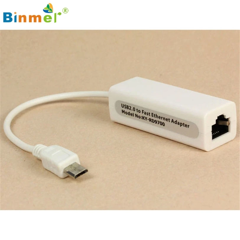 Binmer Micro 5pin USB к RJ45 10/100M Ethernet Lan Карта для samsungtable ПК Mar13 MotherLander