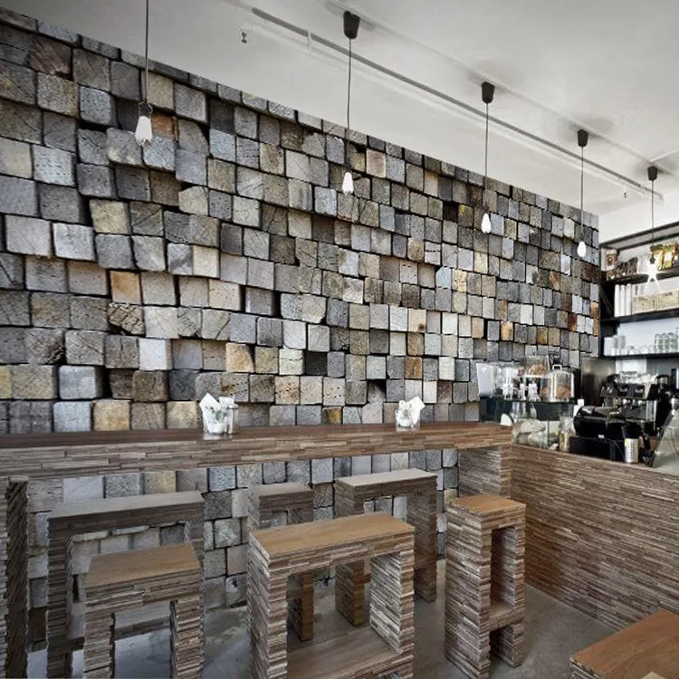 Free-Shipping-brick-wall-murals-tea-shop-cafe-3D-wallpaper-background-wallpaper (2)