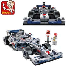Blocos De Construção Sluban M38-B0352 Carro De Corrida F1 Conjunto de Blocos de Construção DIY Educacional Tijolos Brinquedos Para As Crianças Da Motocicleta de Corrida