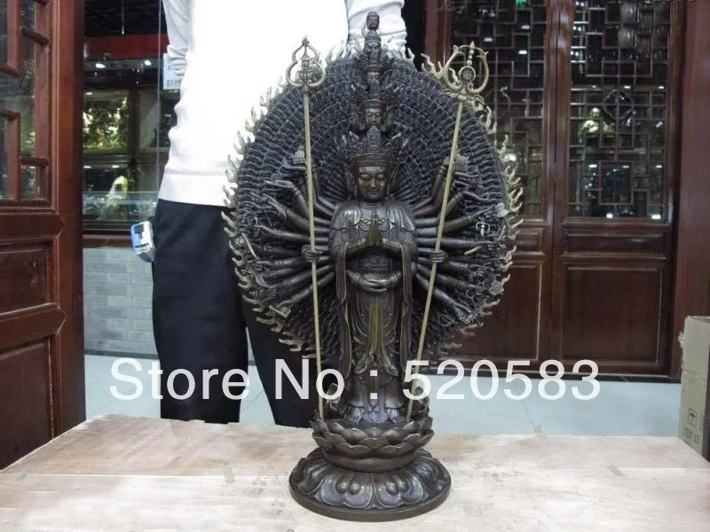 

Tibet Bronze Copper 1000 Arms Avalokitesvara Bodhisattva Kwan Yin GuanYin Buddha