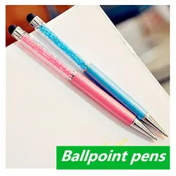 Шт. 1 шт. креативная Хрустальная ручка Алмазные шариковые ручки канцелярская ручка стилус ручка сенсорная ручка 5 цветов заправка 0,7 мм