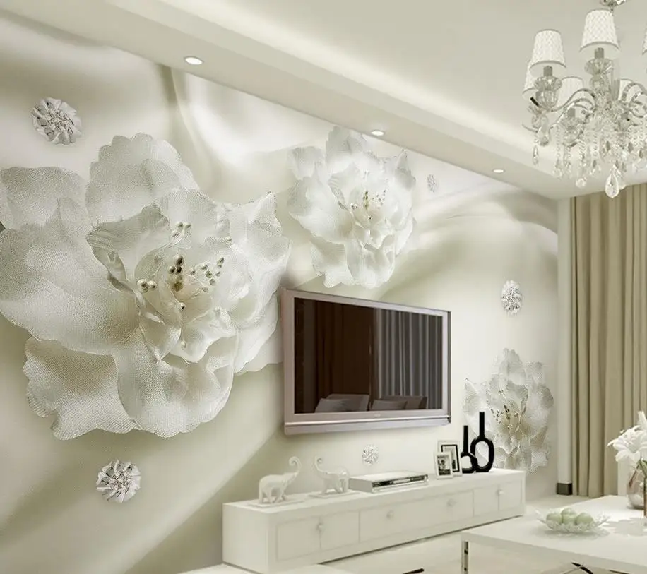 customized wallpaper for walls 3d wallpaper for room Silk flowers