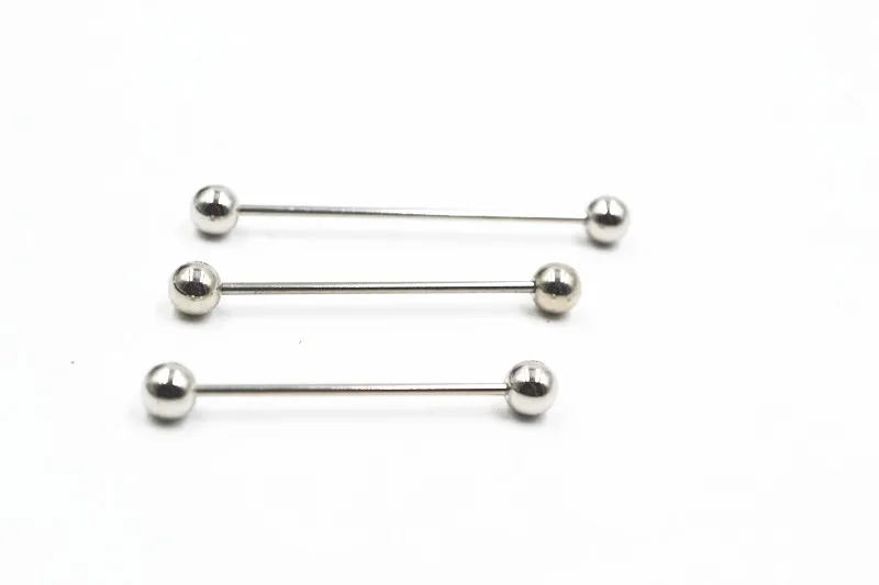 

Lot 50pcs Free Shippment 16G~1.2MM Surgical Steel Industrial Ear Scaffold Barbells Body Jewelry Ear Piercing Earring