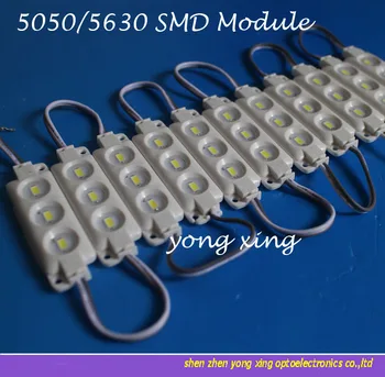 

100pcs Injection Molding Waterproof 3LED 5630 SMD Module Decorative Light Lamp 12V