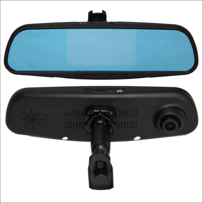 BigBigRoad для honda fit/Toyota 86/для Subaru BRZ двойной объектив Автомобильная камера в зеркале DVR синий экран видеомагнитофон видеорегистратор
