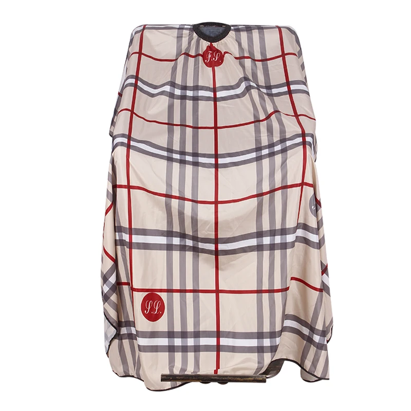 

Striped & Checked Pattern Hairdressing Apron Extra Long & Thicken Waterproof Non Stick Hair Salon Customer Cloth Gown Wrap 1340