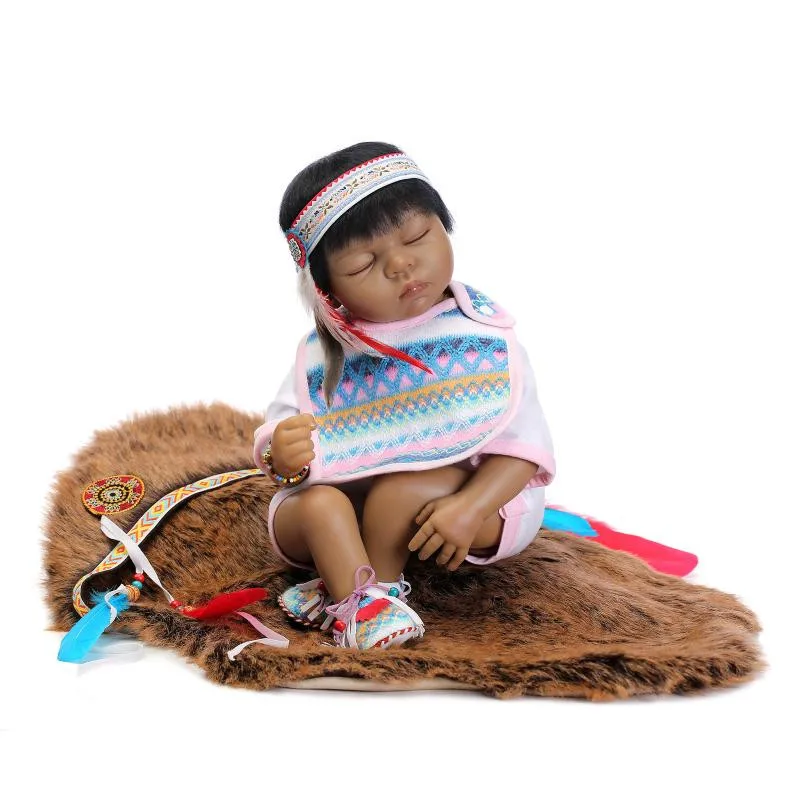 Realistic Reborn Baby Doll 22 Inch 55CM Popular Native American Indian