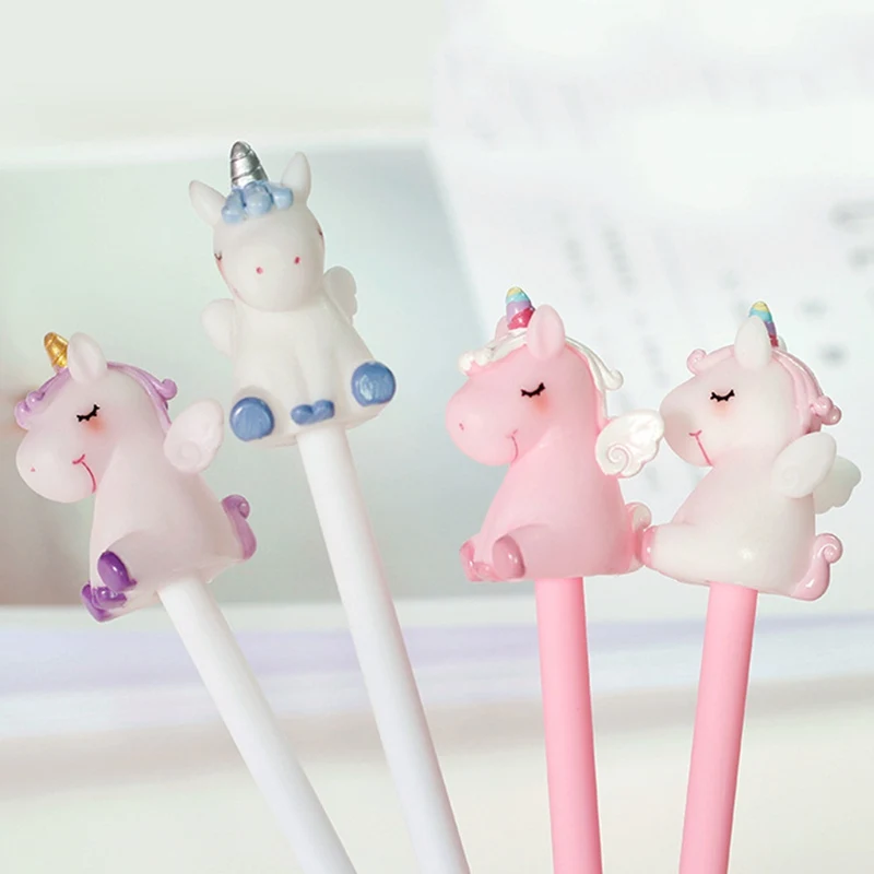 

Unicorn Gel Pens Kawaii Multi Shape Silica Gel Plastic Unicorn Pens For Kids Girls Gifts School Writing Supplies Stationery