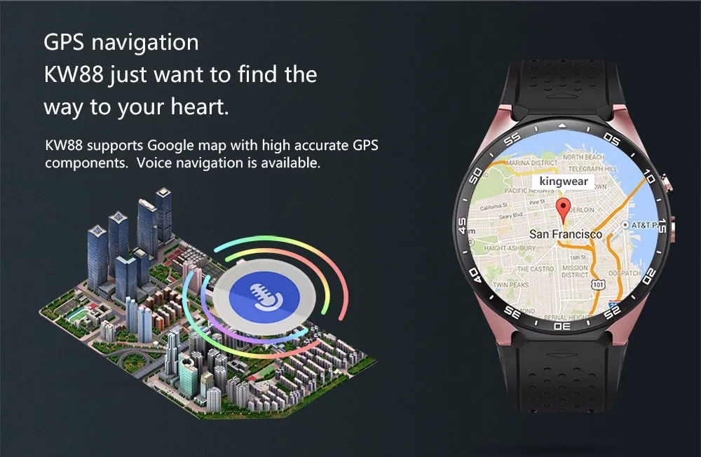 WI-FI Смарт-часы ОС Android 5,1 MTK6580 4 ядра Smartwatch телефон карте Google 3g SIM приложение мониторинга сердечного ритма gps часы