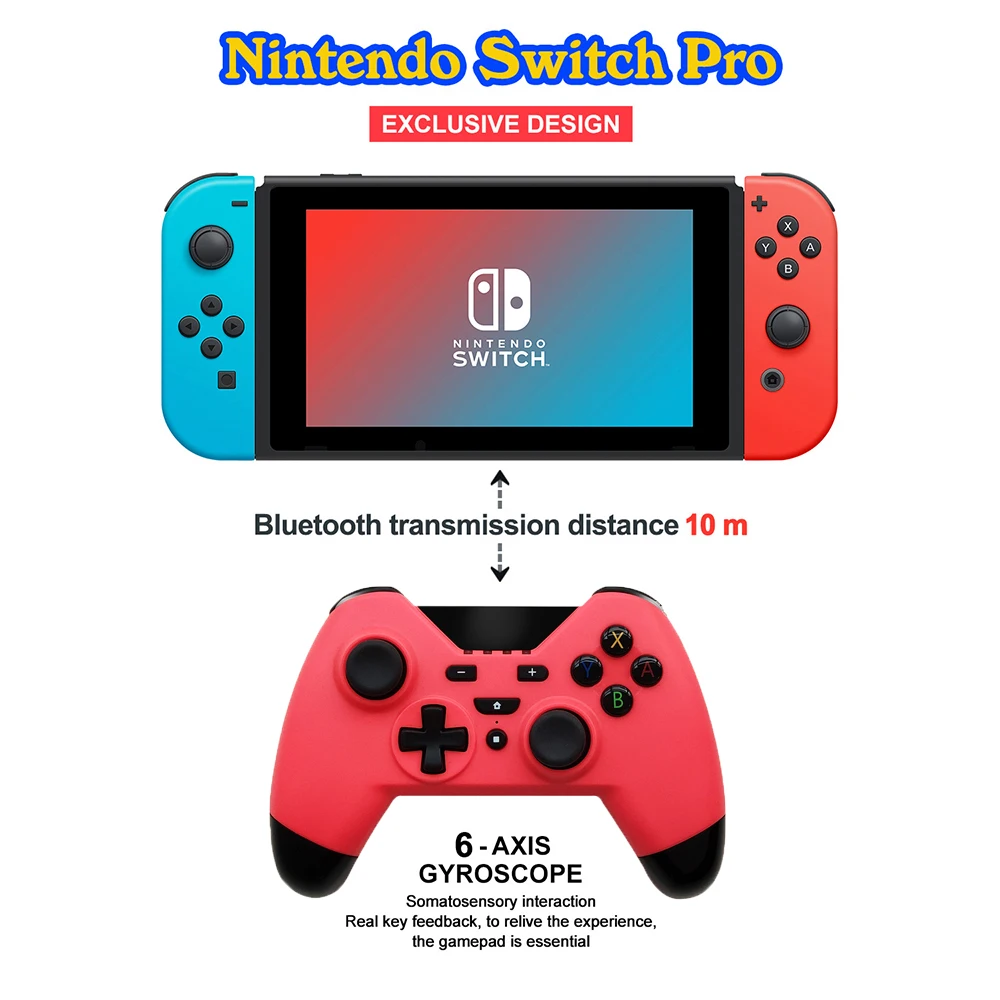 WUIYBN беспроводной Bluetooth NS Switch контроллер Pro Joypad для nintendo переключатель игровая консоль, геймпад джойстик