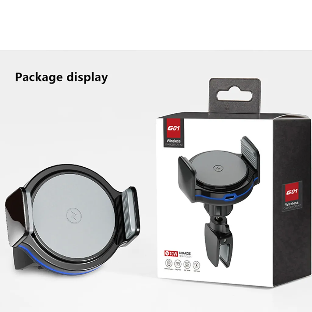 

10W Qi Wireless Fast Car Charger Air Vent Mobile Phone Mount Holder Stand security reliable Protection technology Compact