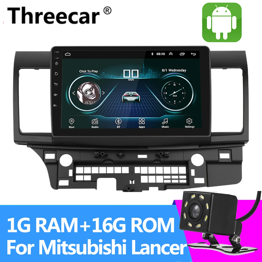 Sale 2DIN 10.2" Android Car Radio 2+16G for Mitsubishi lancer 1024*600 Quad Core wifi Bluetooth video audio Multimedia car dvd Stereo 0