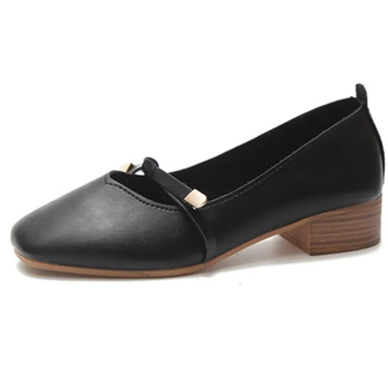 

Summer Dress Flats Women Shoes 2019 Fashion Women's 3 Color Leather Flats Square Toe Flats Women Shoes Size 35 36 37 38 39 40