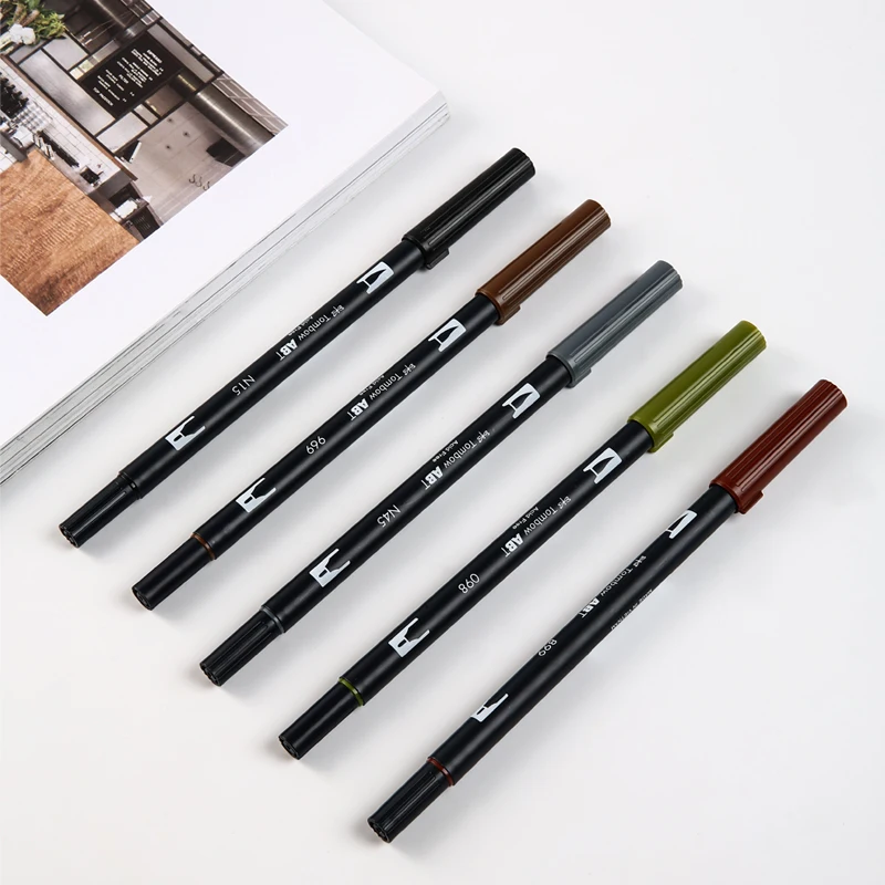 Японская цветная система для рисования TOMBOW AB T Earth детская кисть с мягким
