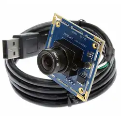 Elp 1mp 720 P hd cmos omnivision OV9712 UVC 1.1 промышленных Широкий формат объектив мини-микрофон Audio Video USB Камера модуль с микрофоном