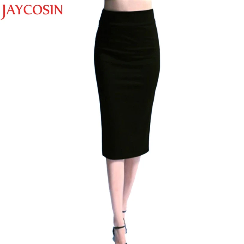 

JAYCOSIN Korean High Waist Pencil Bodycon Fashion Midi Skirt Red Black Purple Slit Women's Skirt Jupe Femme Streetwear 8.28