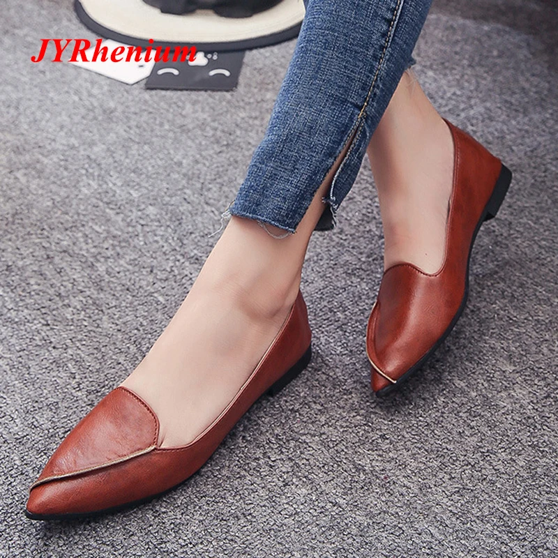 comfortable brown flats
