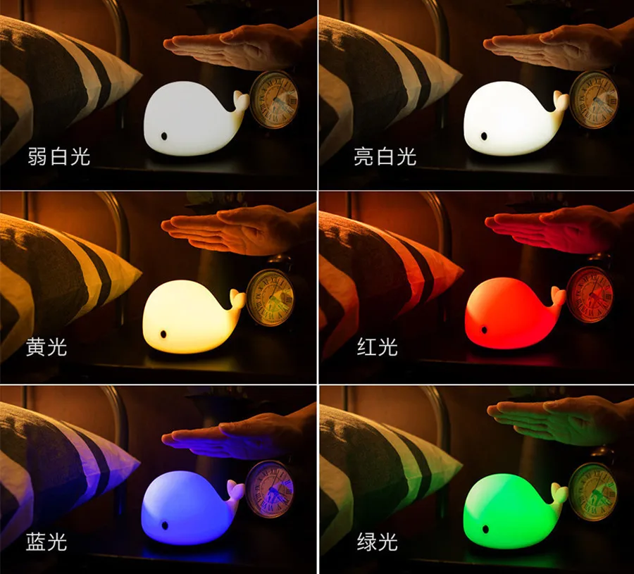 Silicone dolphin LED Night Light 2