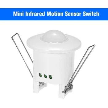 

Mini Infrared Motion Sensor Switch 360 Degree PIR Detection Occupancy Motion Sensor Detector Lamp Light Switch Delay Time