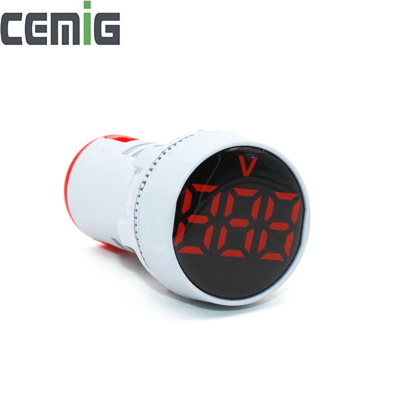 

22mm LED Digital Display Volt Voltage Meter Indicator Signal Lamp Voltmeter Lights Tester Combo Measuring Range 60-500V AC