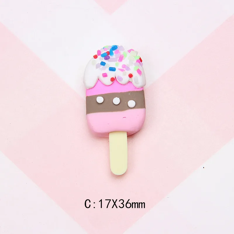 30 шт Kawaii Полимерная глина Фруктовое Мороженое Кабошон для детей подарочные