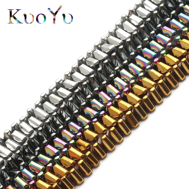 

4mm Natural Triangle Shape Hematite Stone Beads Top quality For Jewelry Making 15inch 4colors Spacer Beads Diy Bracelet Necklace