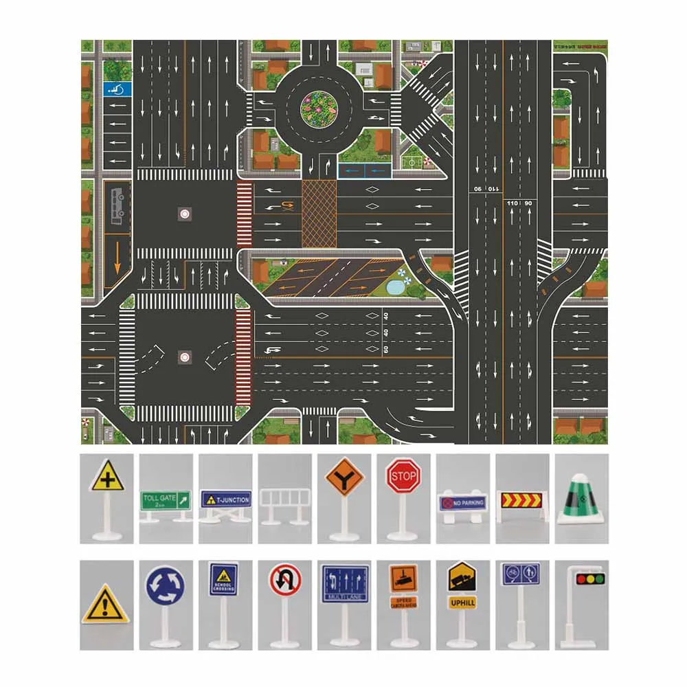 130X100 см детские машинки карта город парковка Дорожная карта Игрушечная модель автомобиль Альпинизм английская версия коврики подарки - Цвет: A2