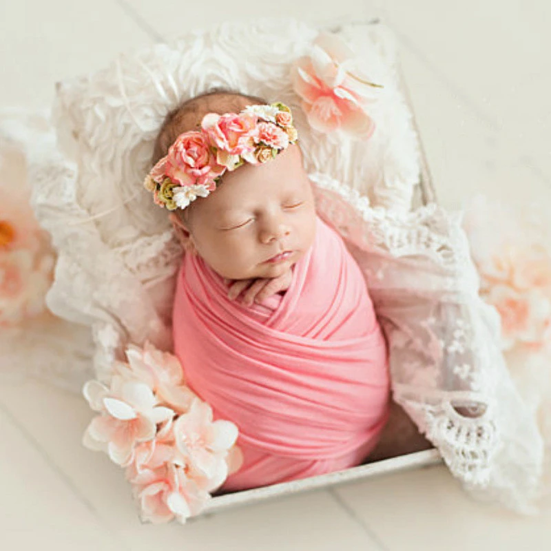 40*140 см вязаный стрейч новорожденных фотографии обертывания Пеленка, новорожденный реквизит для ребенка для фотосессии одеяла марлевые обертки для фотосессии
