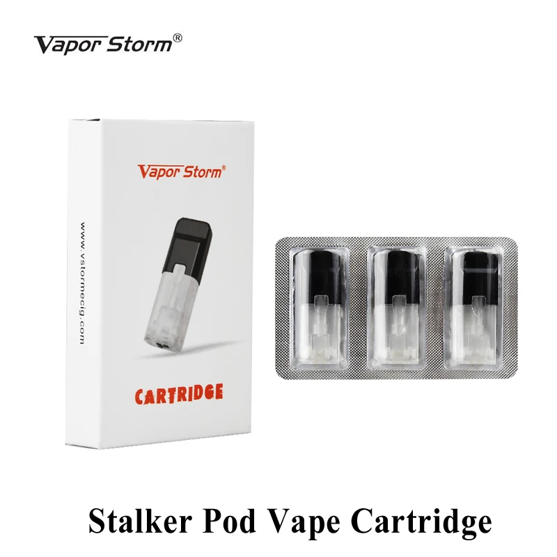 

3PCS Vapor Storm Stalker pod Cartridge 1.8ml refillable pod atomizer 1.6ohm for Starter Kit electronic cigarette atomizer