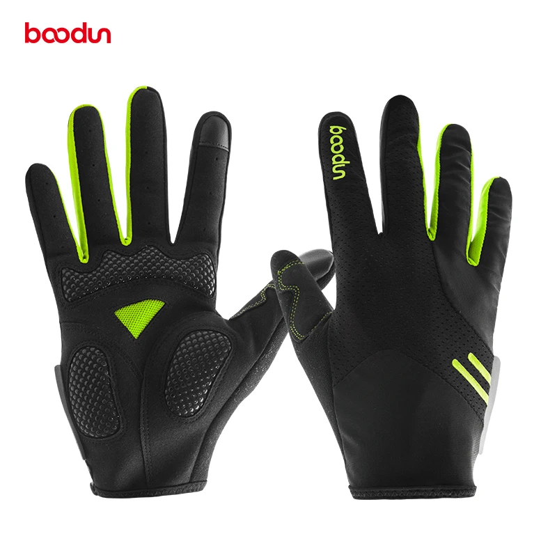 

Top Quality! Boodun Non-Slip Breathable Men's Cycling Gloves Full Finger Road Mountain Bike MTB Gloves Bicycle Gloves Equipment