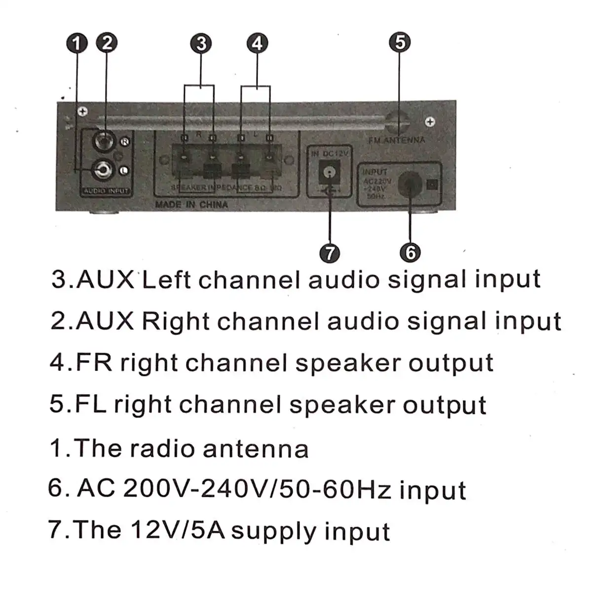 AK-698E 300 Вт 12 В/220 В мини усилитель аудио усилитель мощности стерео HIFI FM радио USB/TF 2CH для автомобиля Домашний кинотеатр усилитель