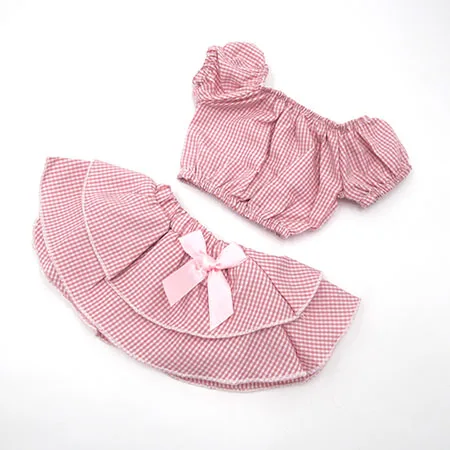 Одежда для куклы, подходит для ребенка 43 см, кукла для новорожденного, повседневный комплект на бретелях, рождественский подарок для детей - Цвет: qx--006
