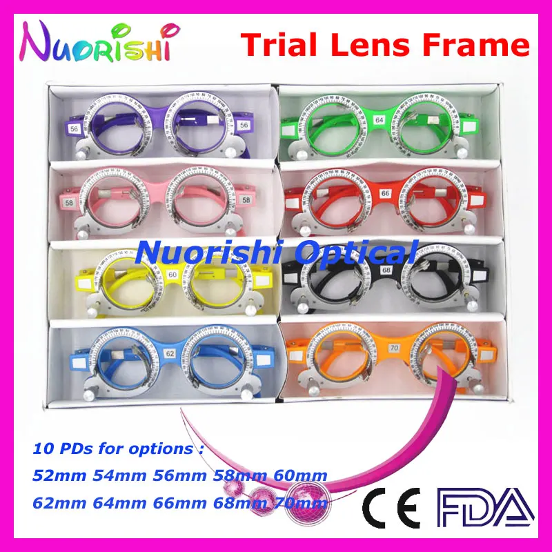 

XD05 8pcs a lot Colorful Fixed PD Distance Optometry Trial Lens Frame 10 Different Colors For Option Lowest Shipping Costs