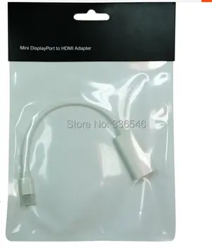 

Free Ship 100pcs/Lot Mini DisplayPort DP To HDMI Adapter Audio Cable For MacBook Pro Air Brand New Retail Pack High Quality