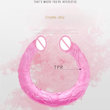 Double Dildo for Couples Vaginal Anal Play Realistic Double Ended Dildo Dual Heads Dong Veined Shaft for Beginners Advanced Uses 4