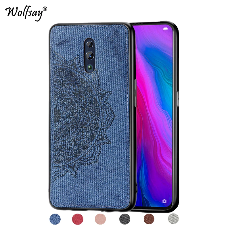 

OPPO Reno Case Luxury Shockproof Soft TPU Cloth Texture Hard Back Phone Bumper For OPPO Reno Silicone Cover For OPPO Reno Fundas