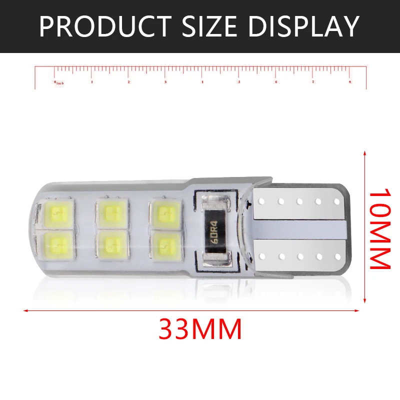 XIGYTE 2 шт. стайлинга автомобилей авто светодиодный T10 Canbus 194 W5W 12 SMD 2835 Светодиодный