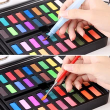 36 цветов Твердые акварельные краски костюм железная коробка с кистью для краски Акварельная бумага портативный пигмент для рисования товары для рукоделия