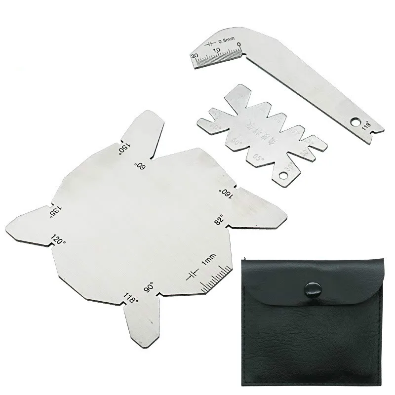 

High quality 3pcs stainless steel S/S angle gauge square model template lathe tool drill head