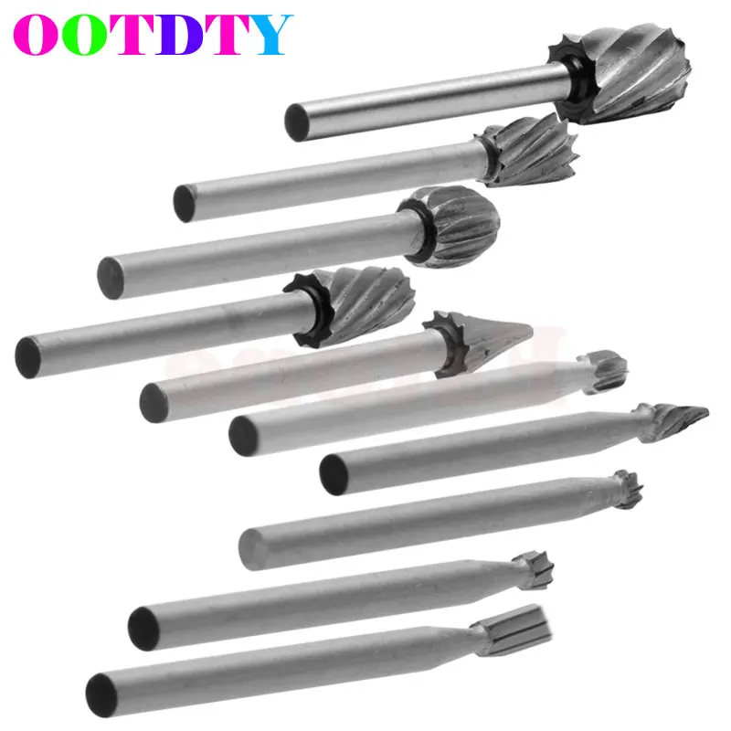 

10pcs/lot Rotary File Electric Grinding Polishing Head Engraving Cutter DIY Wood Tool APR3_10