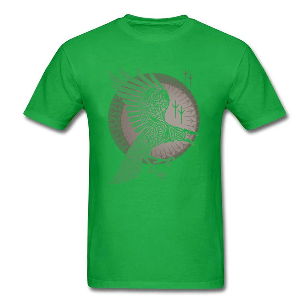 RAVEN Fashionable Men T-shirts O-Neck Short Sleeve Cotton Tops & Tees Normal Sweatshirts Free Shipping RAVEN green