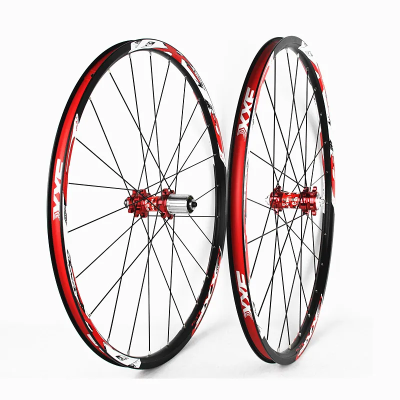 Flash Deal Newset 26" Mtb Mountain bike bicycle wheel set 24holes front 2/rear 2 bearings Aluminum Alloy Wheelsets 1