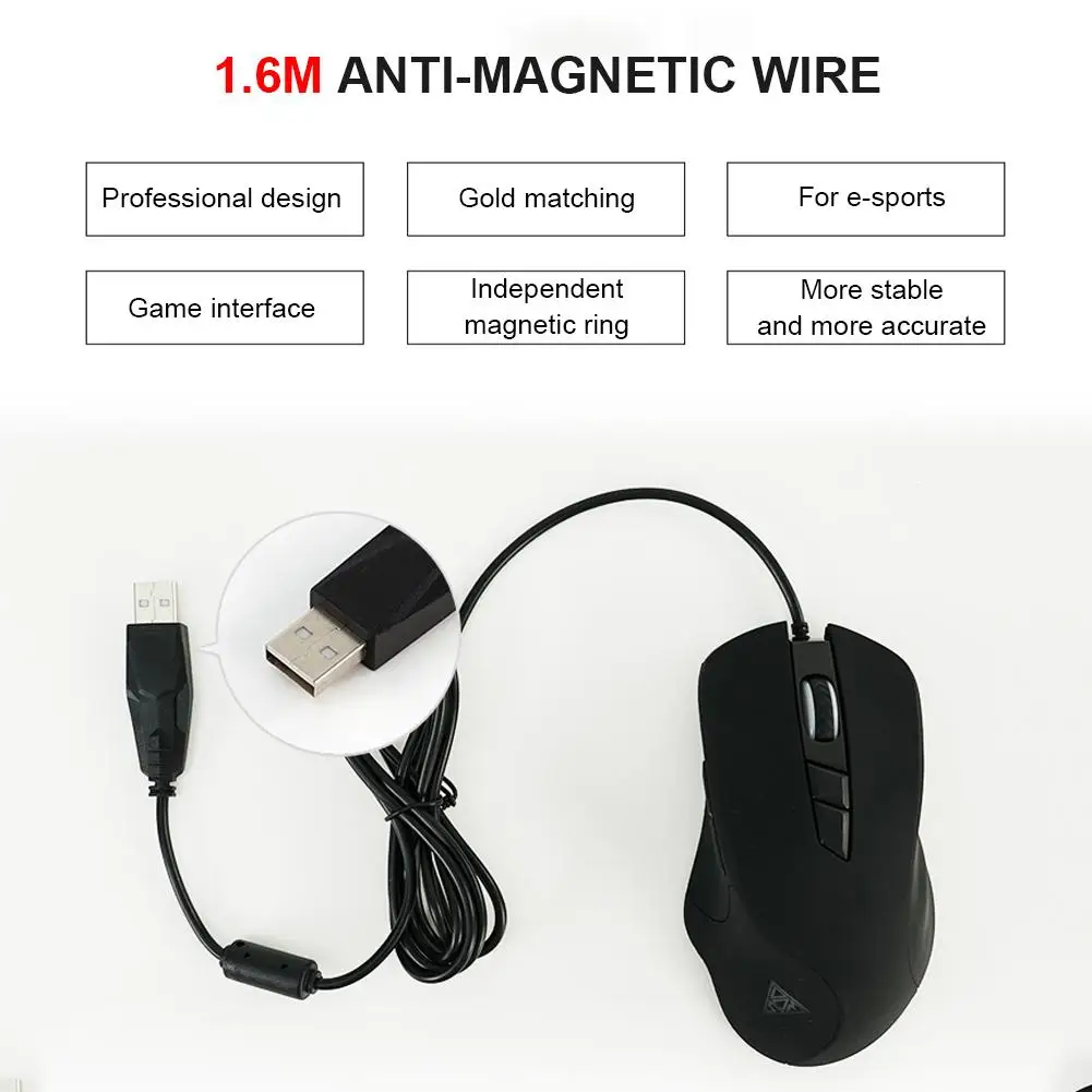 M18 7-кнопочная Проводная Механическая Мышь 5600 точек/дюйм ...