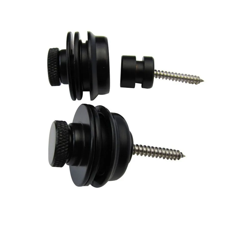 2pcs Bk Flated Head Strap Locks Guitar Straplocks Electric Acoustic Guitar Bassstrap lockstrap