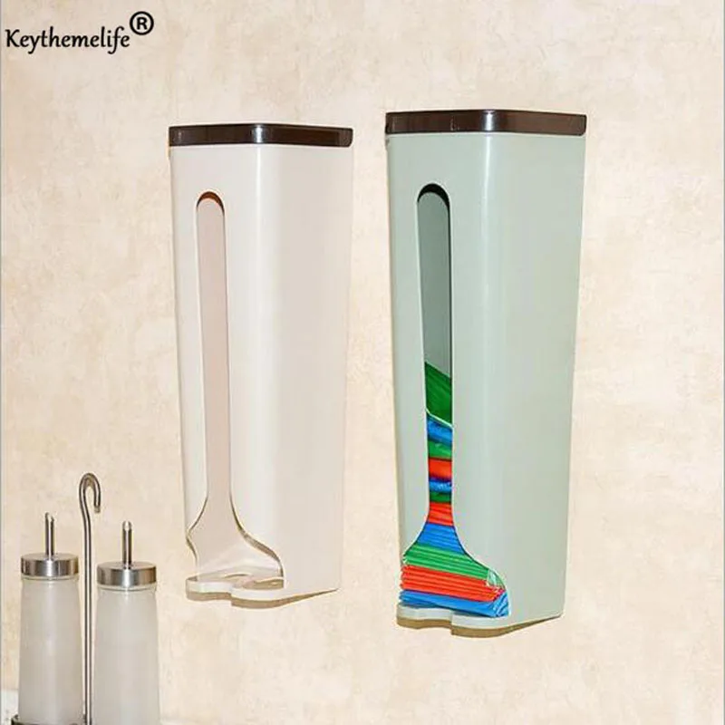 

Home Grocery Bag Holders Plastic Kitchen Organizer Garbage Storage Box Wall Mount Storage Dispenser storing dispensing Bags Tool