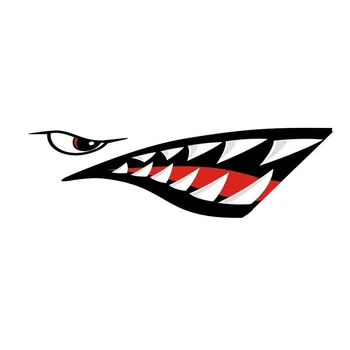 

Shark Teeth Mouth Reflective Decals Sticker for Fishing Boat Canoe Car Truck Kayak M8617