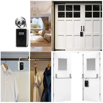 

Hot Sale Key Storage Lock Box with 4-Digit Combination Hanging Key Safe Box for Indoor Outdoor