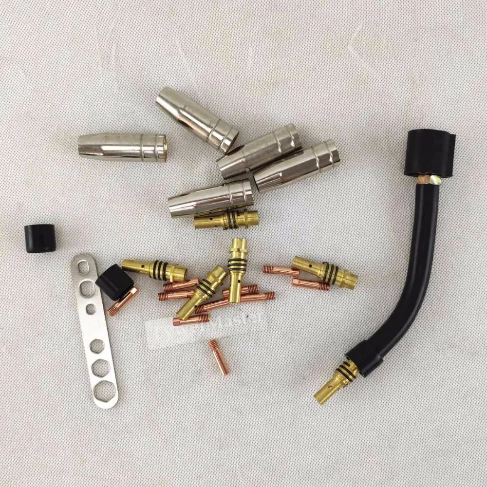 15AK Torch/Gun Consumables 24pcs Gas Nozzle/Tips/Holder Tips Goose Neck Bend for MIG/MAG Welding Machine 15AK Torch/Gun Consumables 24pcs Gas Nozzle/Tips/Holder Tips Goose Neck Bend for MIG/MAG Welding Machine